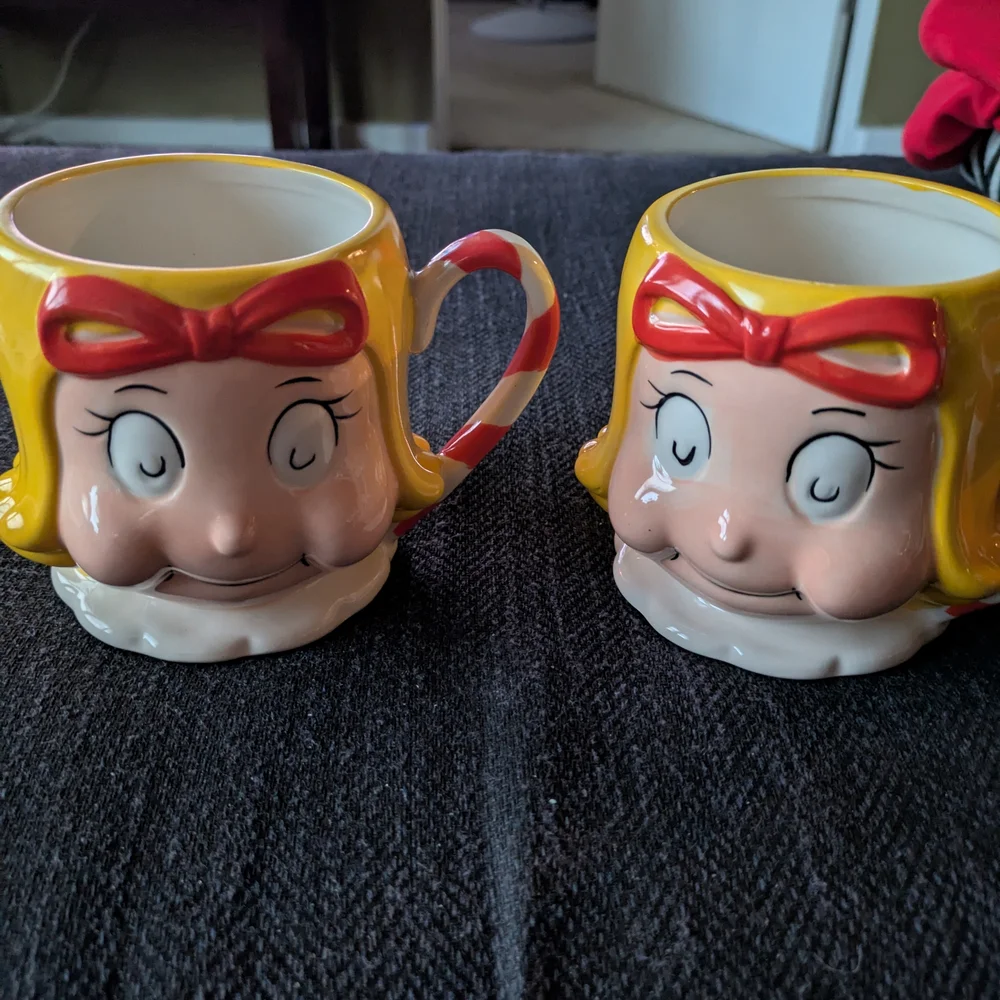 Williams Sonoma Red and Yellow Mugs